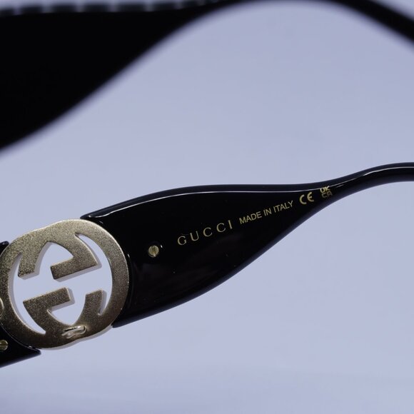 Gucci GG1022S 001 Sunglasses Black Square Frame, Grey Lenses main image 4